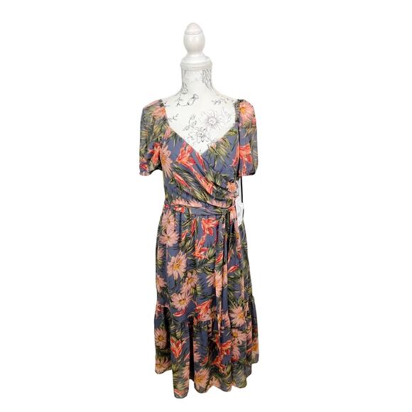 Julia Jordan Sweetheart Floral Puff Sleeve Fit & Flare Dress Size 6 NWT $119 - Picture 8 of 13